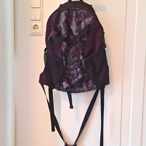Rucksack lila schwarz mit - rucksack,